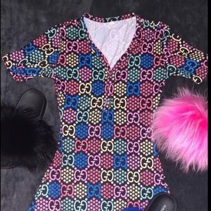 Colorful Multicolored Onesie sizes Small-XLarge